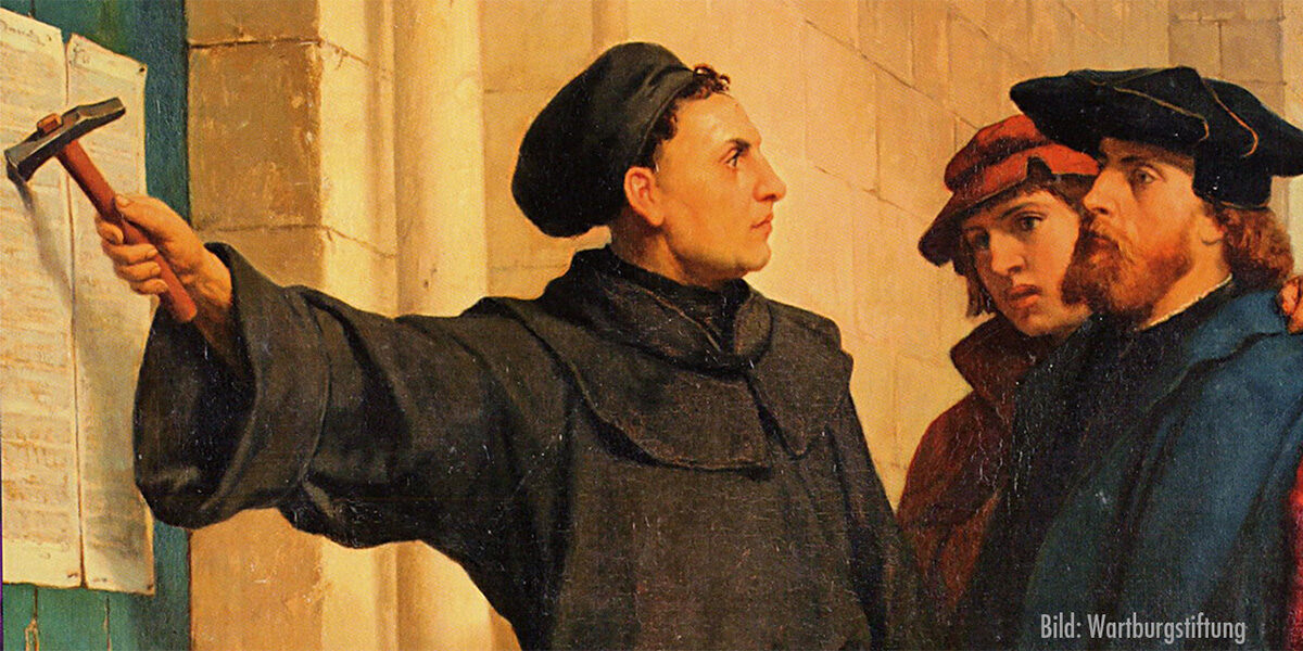 Mit dem Anschlag der 95 Thesen nimmt die Reformation ihren Anfang